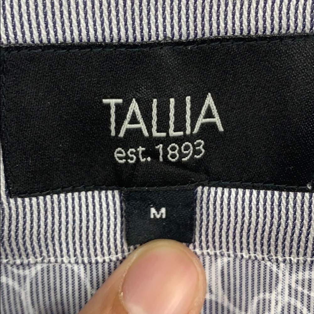 Tallia Gray Geometric Circles Modern Fit Sport Shirt Size Medium - Picture 7 of 16